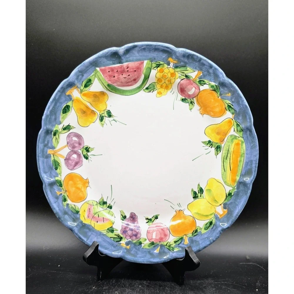Set/4 Vintage Italian Pottery Procida Vietri 10.25
